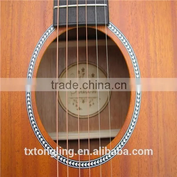 36'' Popular High Quality Mahaga Plywood Fully Handmade Acoustic Guitar For Sale(TL-0035)