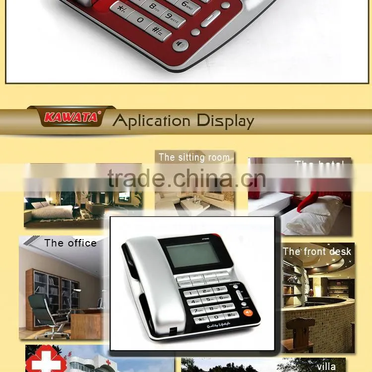 Hot selling lcd backlight business desk landline telephone