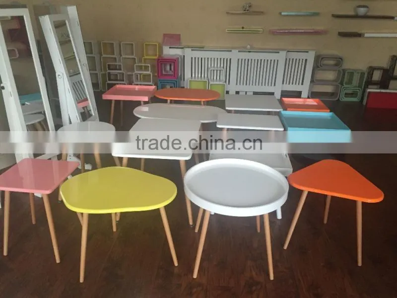 2016 hot sale handicraft wooden coffee tea tables
