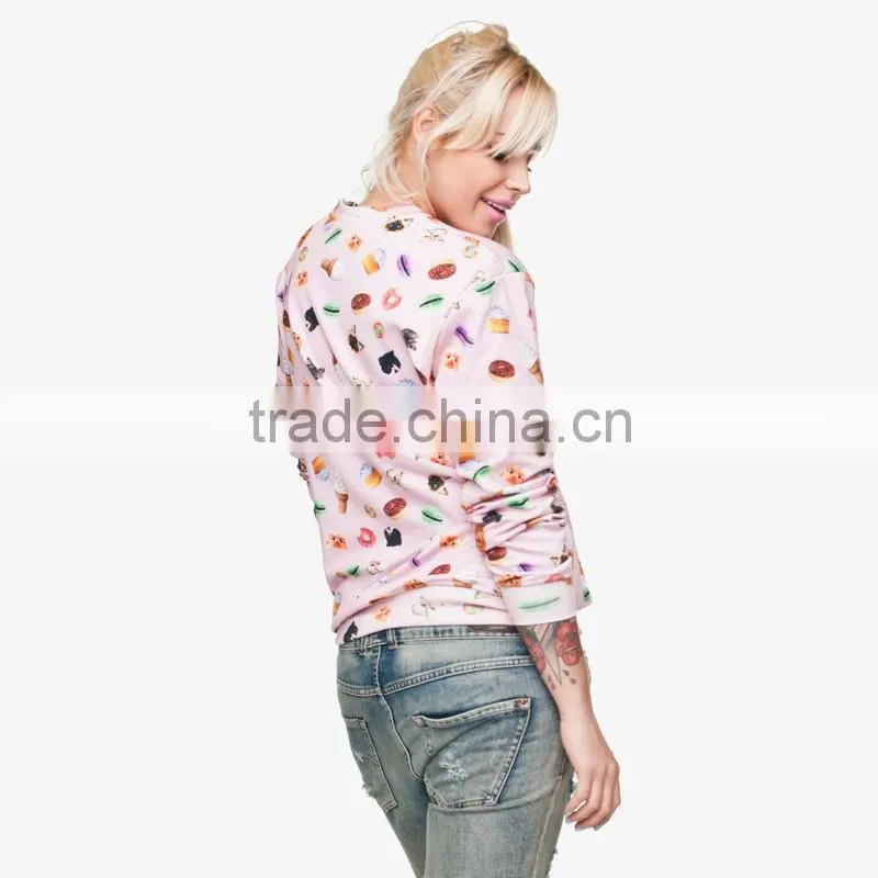 New design round neck pullover, custom 3D sublimation plain sweatshirt