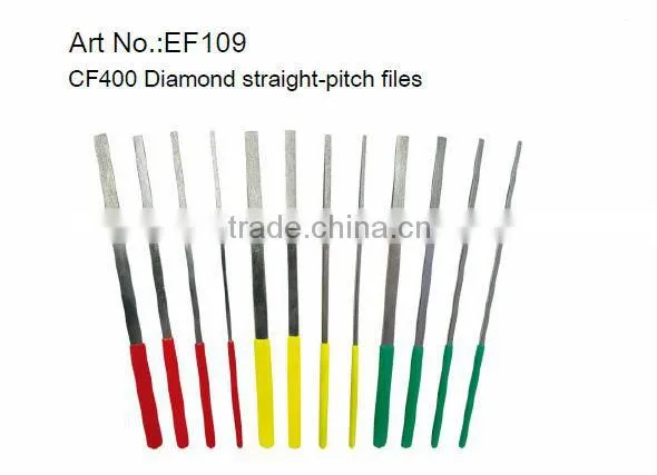 Diamond straight-pitch files