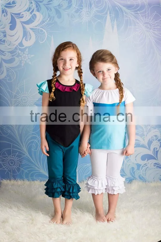 Unique Fun kids girls t shirt flutter sleeves t shirt kids wholesale