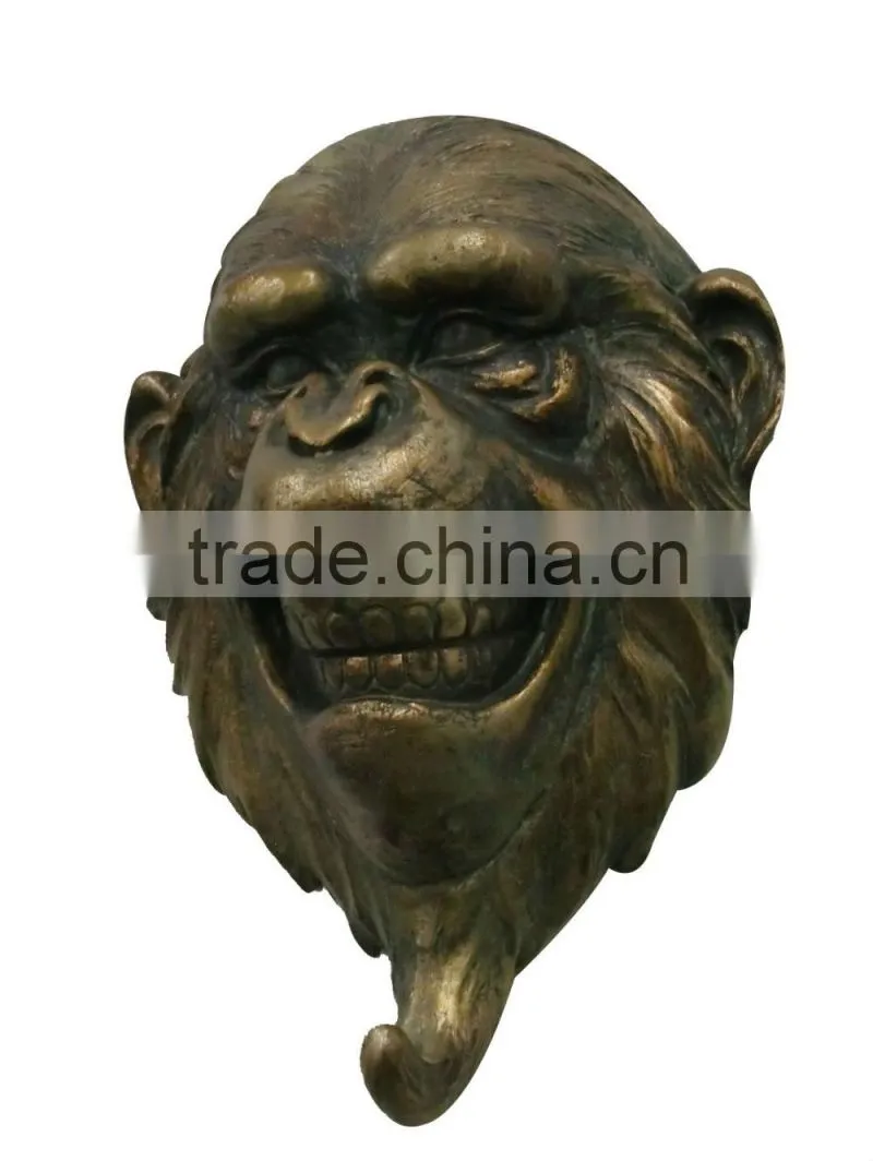 Wall decor resin craft animal figure with hook