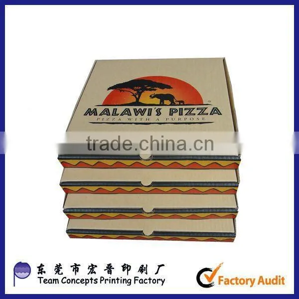 custom recyclable food grade paper pizza boxes