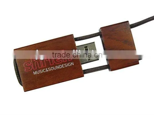 Top Sale Wooden 1tb Flash Drive with Rope from China