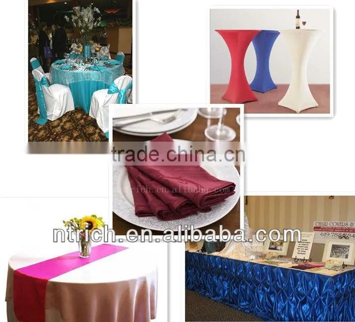 Elegant decorative satin table runner for round table