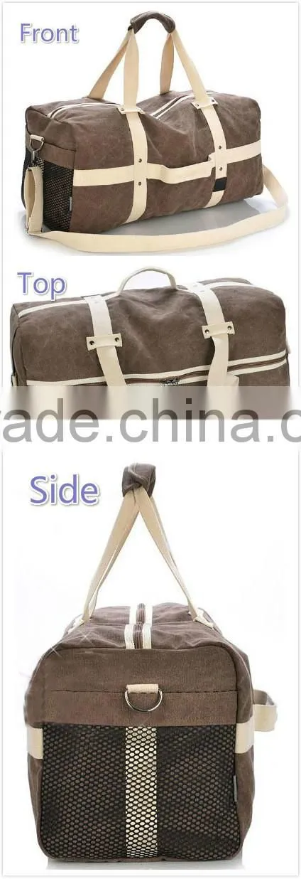 2015 hot selling leisure canvas foldable travelling luggage bag