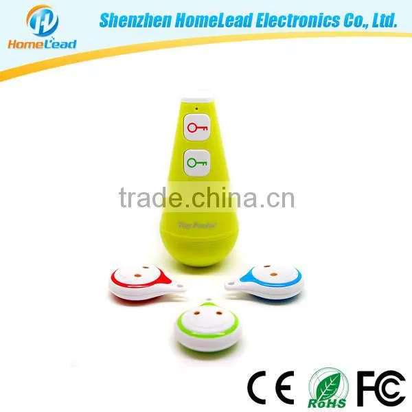 Wireless Car Key Finder Tracker Remote Locator Alarm Whistle Sensor RF Transmitter and 4 Receivers GPS Tracker Keychain