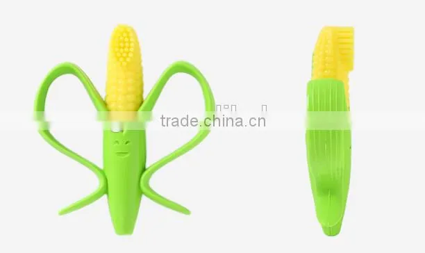 High quality cute silicone baby toothbrush teether toy