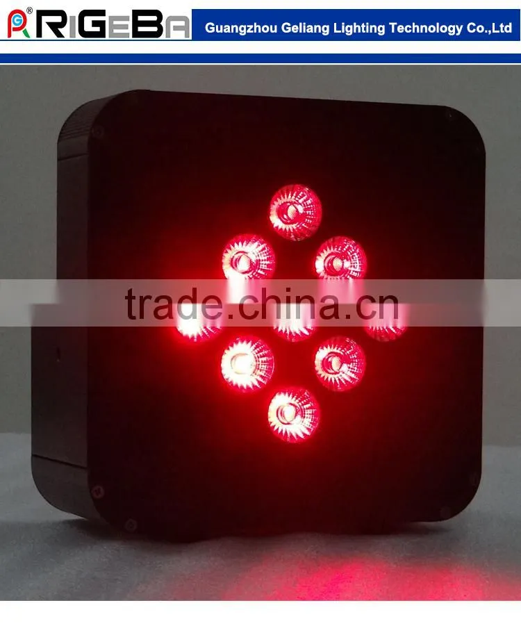 2015 Built-in Li-ion battery & wireless super slim 9*10W RGBWA 5 IN 1 led Mini flat par can stage par light