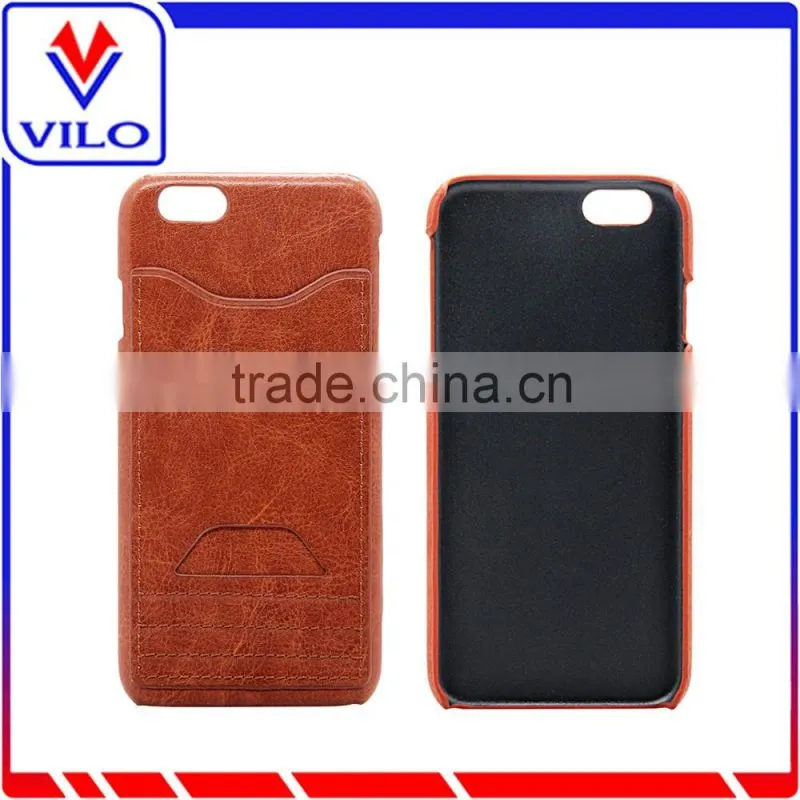 Ultra Slim PU Leather back cover Case with card slot For Iphone 6