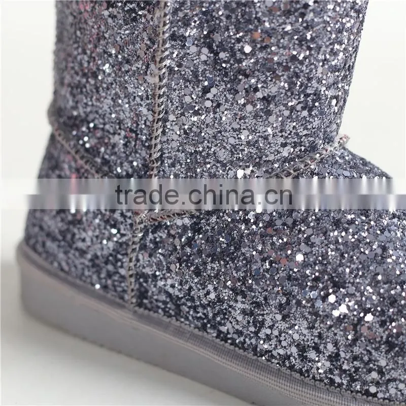 Ladies grey glitter boot