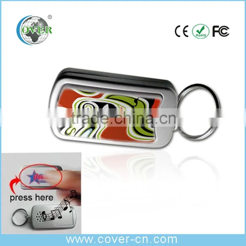 fashinable recording and pre-recordable sound keychain with customized design