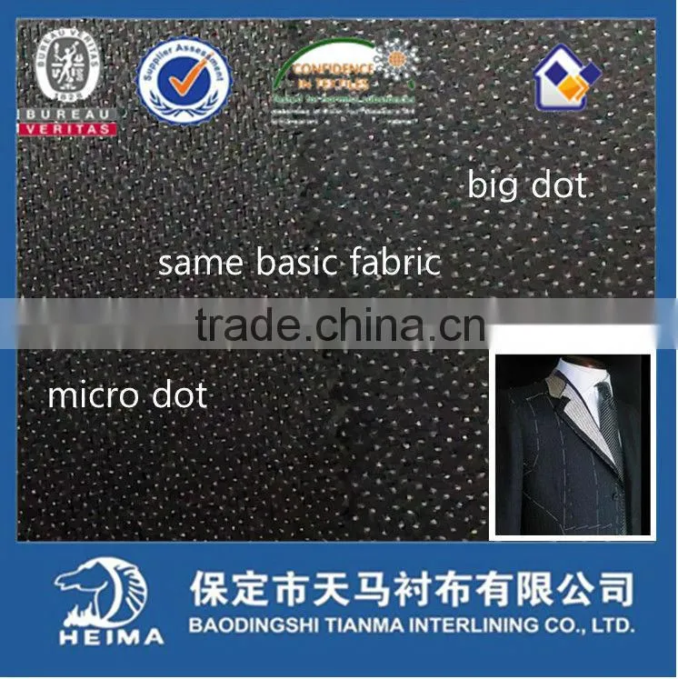 garment fusing interlining fabric 8276 for suits fusible interlining fabric.