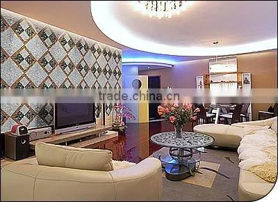 Natural river and sea mother of pearl shell TV wall