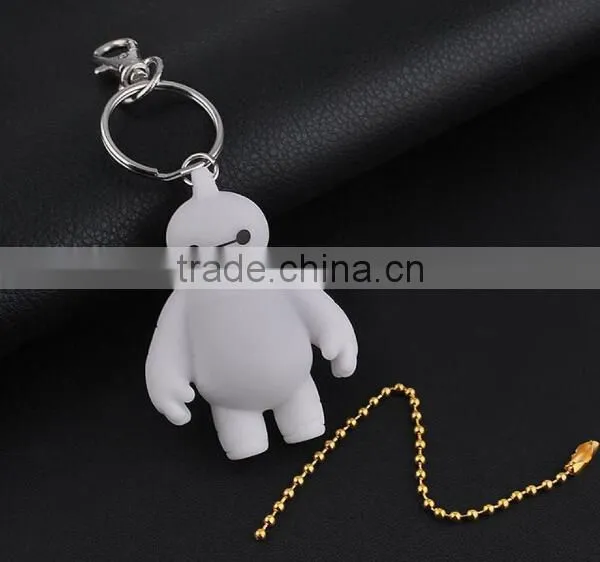 Hot new products silicone big hero baymax keychain