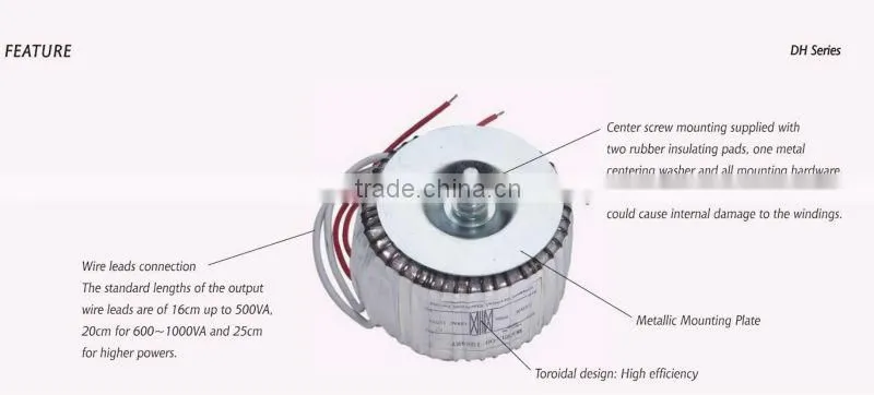 Power supply Round Toroidal Transformer(to 1000va)