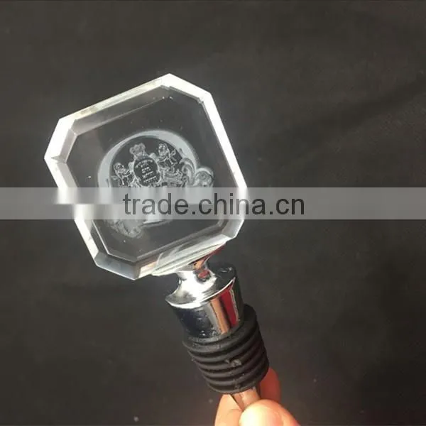 Luxury crystal wine bottle stoppers/custom crystal bottle stopper/glass bottle stopper