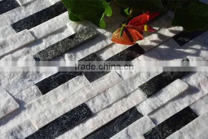 Quartzite Cultured Stone, Black and White Quartizte, China Quartizte White Quartzite Cultured Stone
