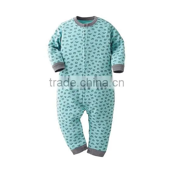2015 Hot Sale Baby Boys Casual Wearing Printed Qulity Romper 100 Cotton