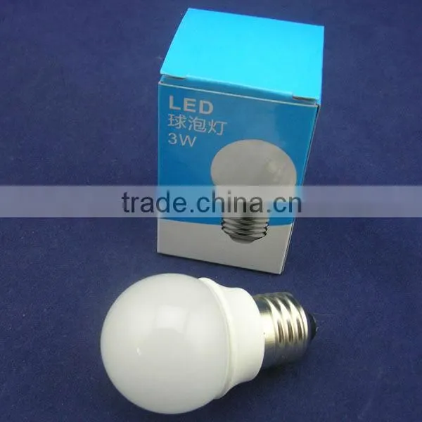 ceramic housing e27 energy saver warm white 3w led light bulbs wholesale