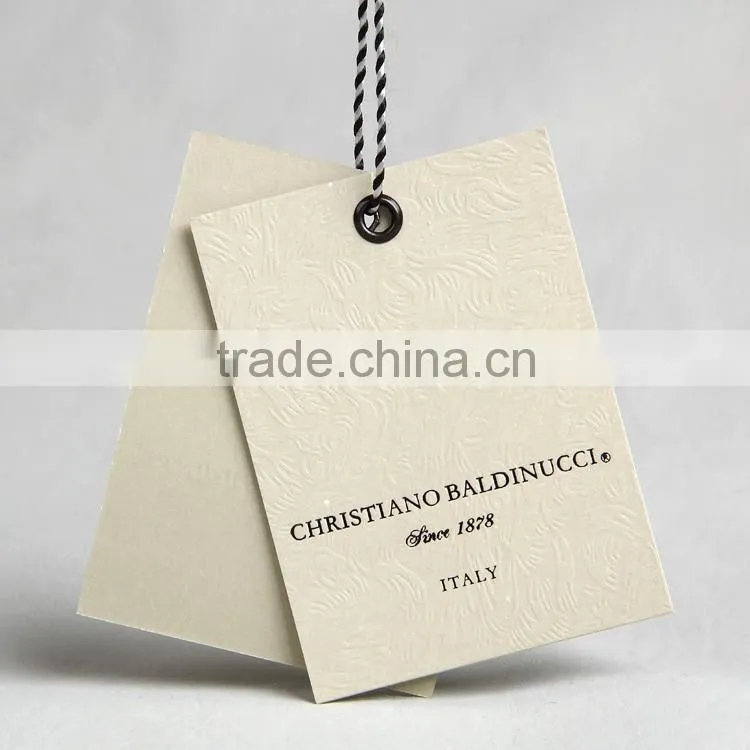 High quanlity garment paper hangtag for trouser jumpsuit