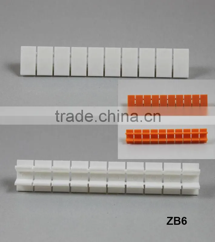 ZB4 ZB6 ZB8 10B Blank Strip Markers for DIN Rail Mounted Terminal Blocks Spacing (Pack of 10)