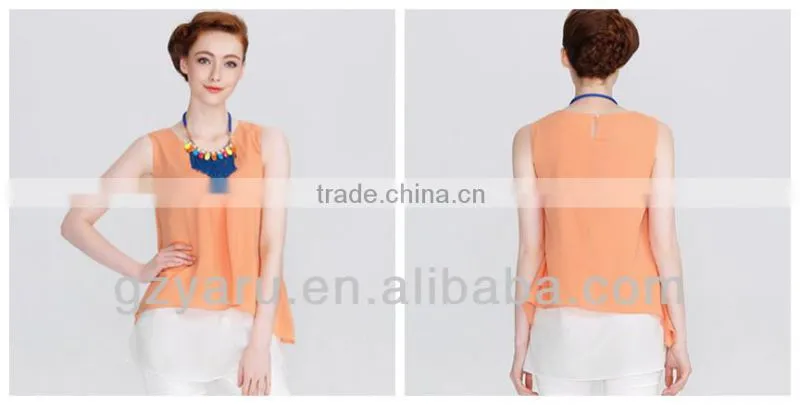 Fashion two-piece blouse an a-line shape