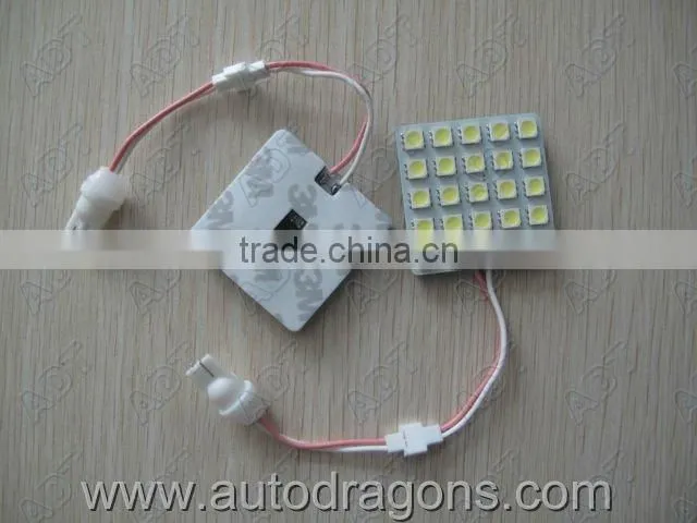 Panel White 25-5050 5*5 SMD LED Car Interior Dome Reading Light Bulbs Lamp