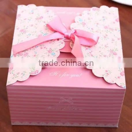 Hot sale custom exquisite pink paper gift boxes