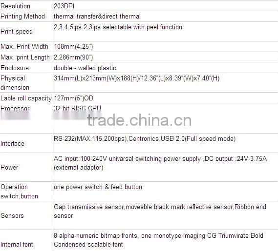(TTP-244) Desktop Thermal Transfer Barcode printer(GSAN Factory)
