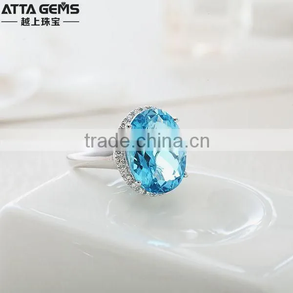 Fashion style designs large oval gemstone ring