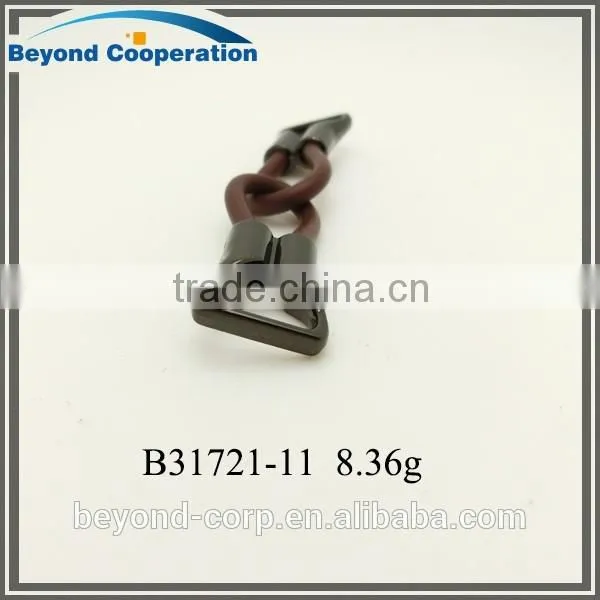 11mm nice metal shoes buckle with pvc rope decorations black brown colors