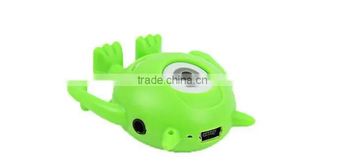 Cartoon animal mp3,Green Monsters Portable Music MP3 player