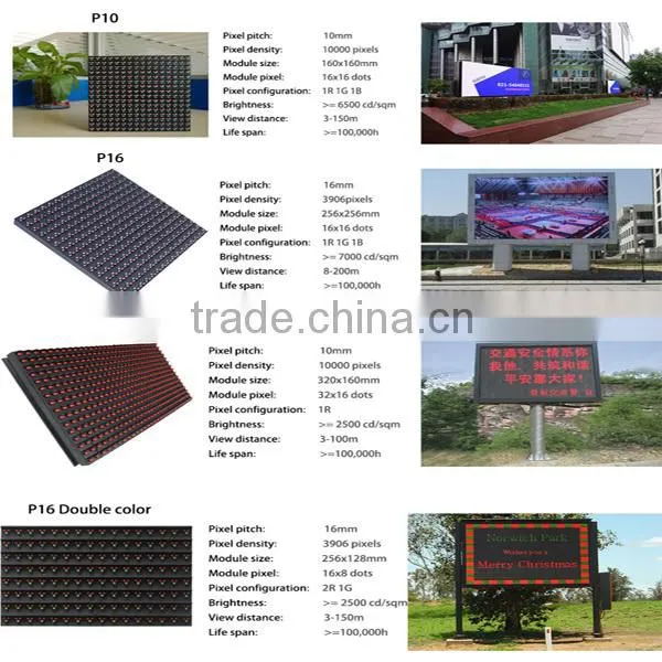 programmable Advertising electronic moving outdoor led large screen display