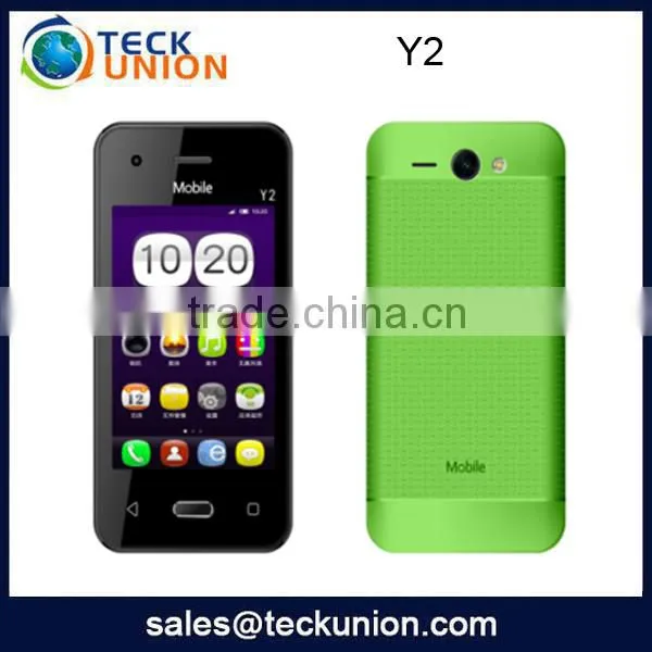 Y2 3.5inch low cost touch screen new arrive mobile phone dual cameras cell handset