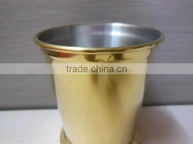 Stainless steel gold color mint julep cup, water mugs