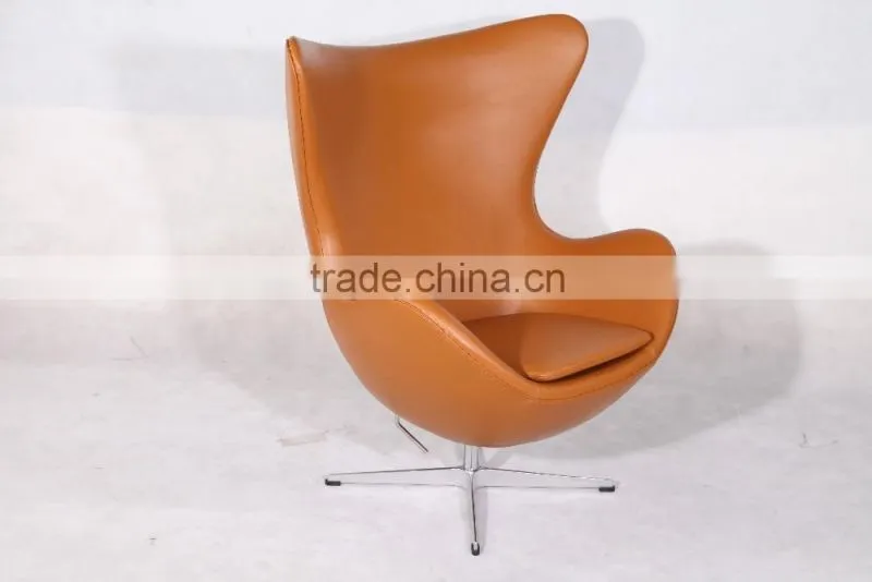 Arne Jacobsen furniture replica egg shaped fiberglass shell swivel lounge chair