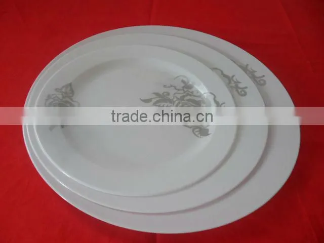 Disposable plastic white tray
