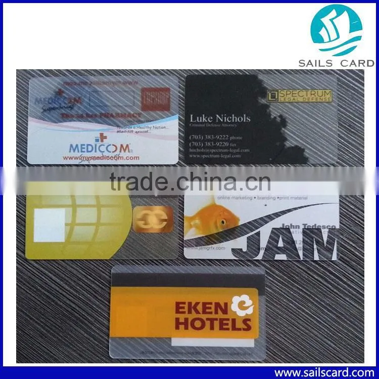 Transparent pvc material matte surface vip card