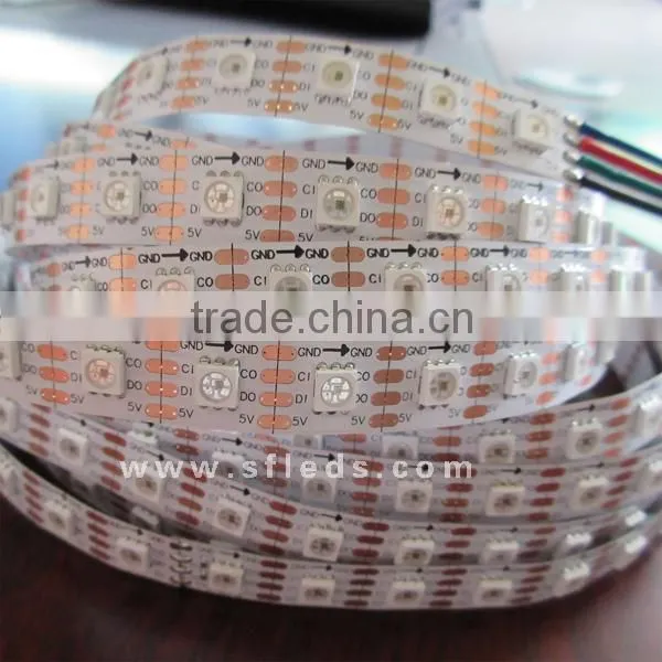 30 60 144 leds/m APA102 led strip addressable white led pixel 5050 5V