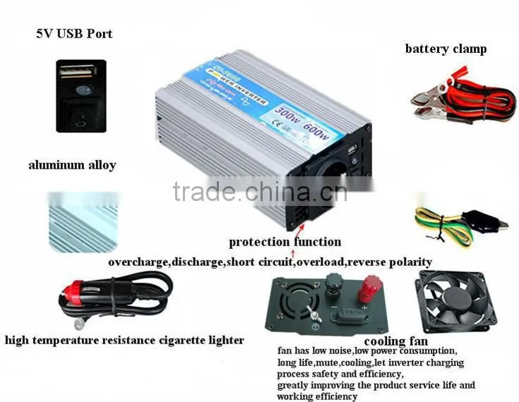 300W 120v-240v Stackble Pure Sine Wave DC To AC solar panel inverter