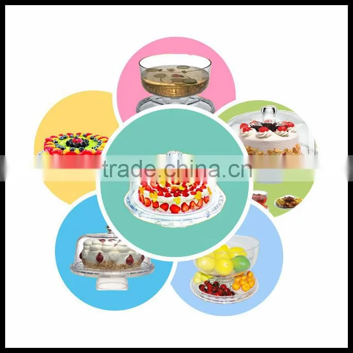 Factory Sale OEM Multifunctional Clear Cake Stand With Cake Dome
