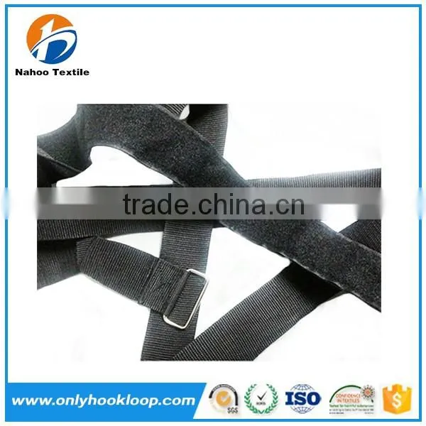 Elastic hook and loop strap with buckle / hook and loop adjustable strap