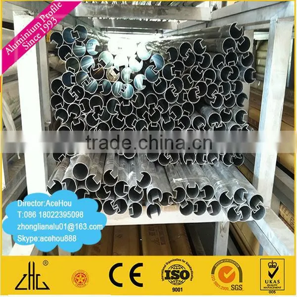WOW!!!20 years Three Acid Brightening Aluminium Extrusion Curtain Rod 6063 T5/ Extruded aluminium curtain rails 6063 T5