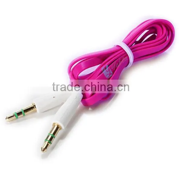 3.5mm M To M Stereo Auxiliary Cable Flat AUX Cable