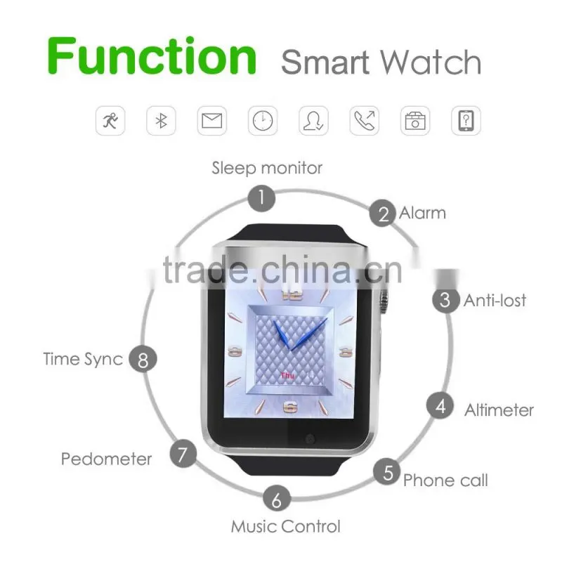 Bluetooth 3.0 Waterproof Pro Smart Watch A1 Pedometer for Andriod smartphone