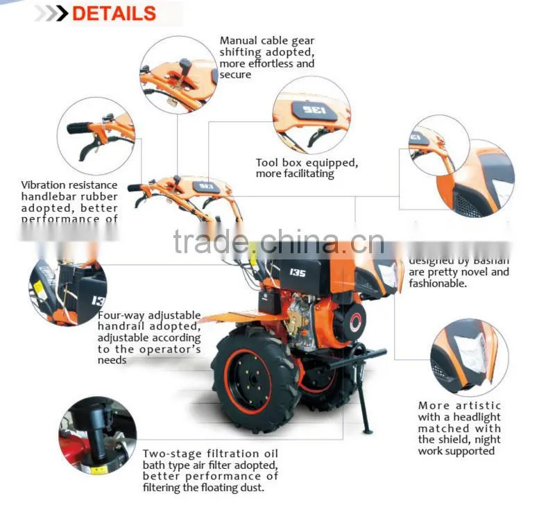 9HP Diesel Power Tiller SH135DE