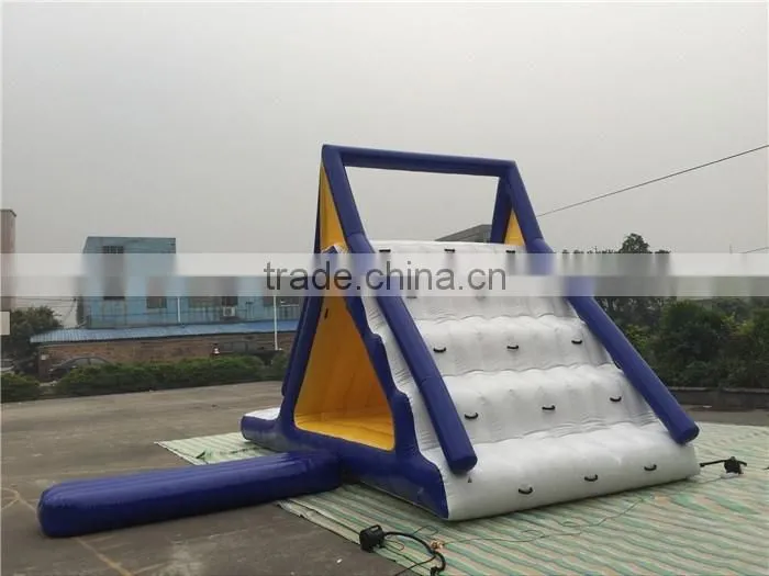 Hot selling lake inflatable water slides, inflatable floating water slide