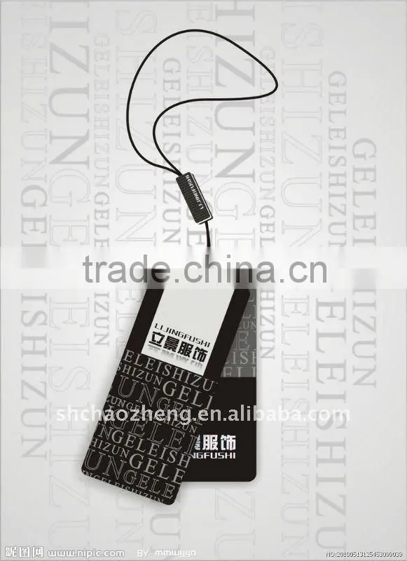 Elegant coated paper hangtag